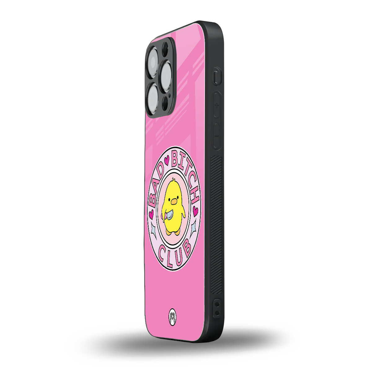 bad bitch club back phone cover | glass case for iphone 16 pro max