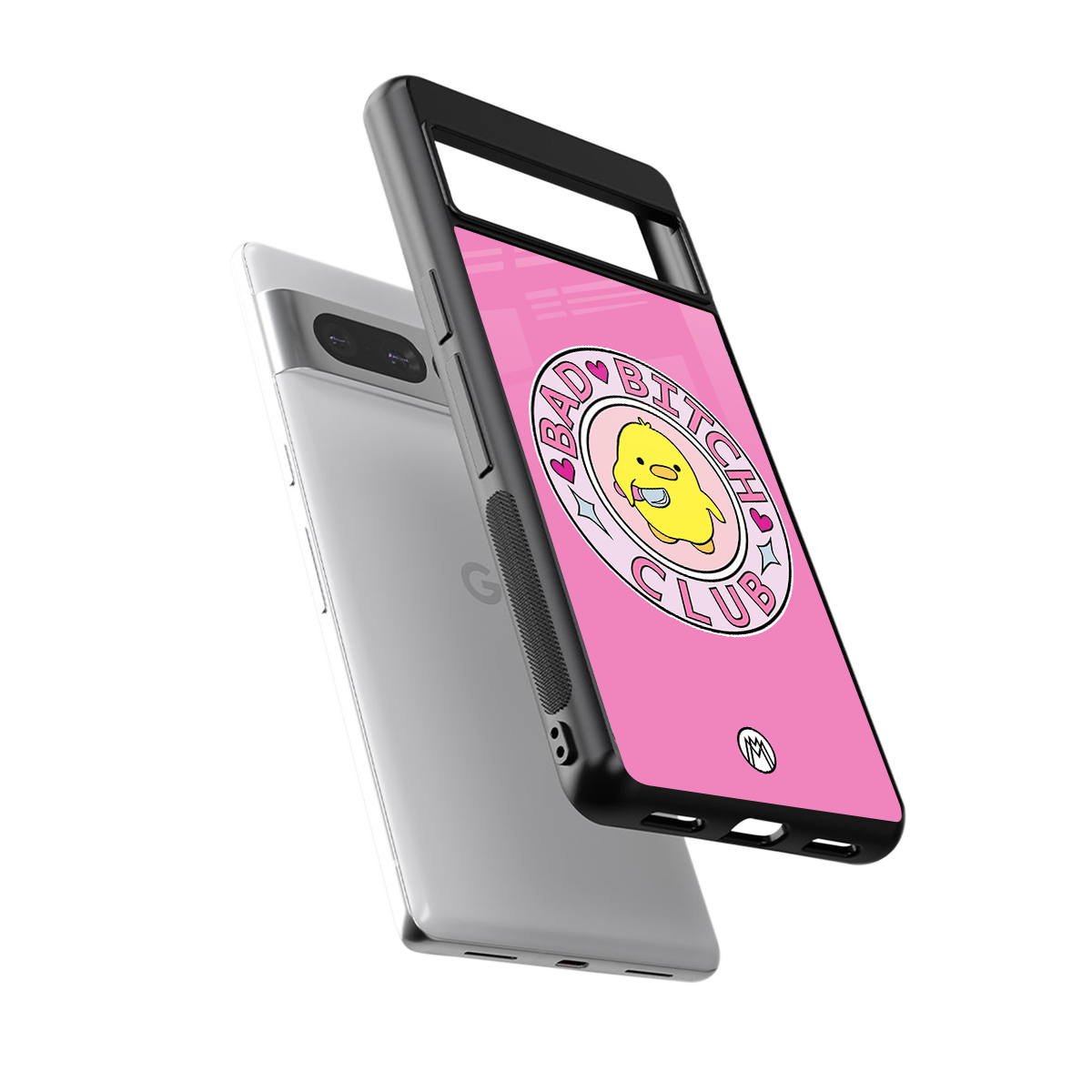 bad bitch club back phone cover | glass case for google pixel 7 pro