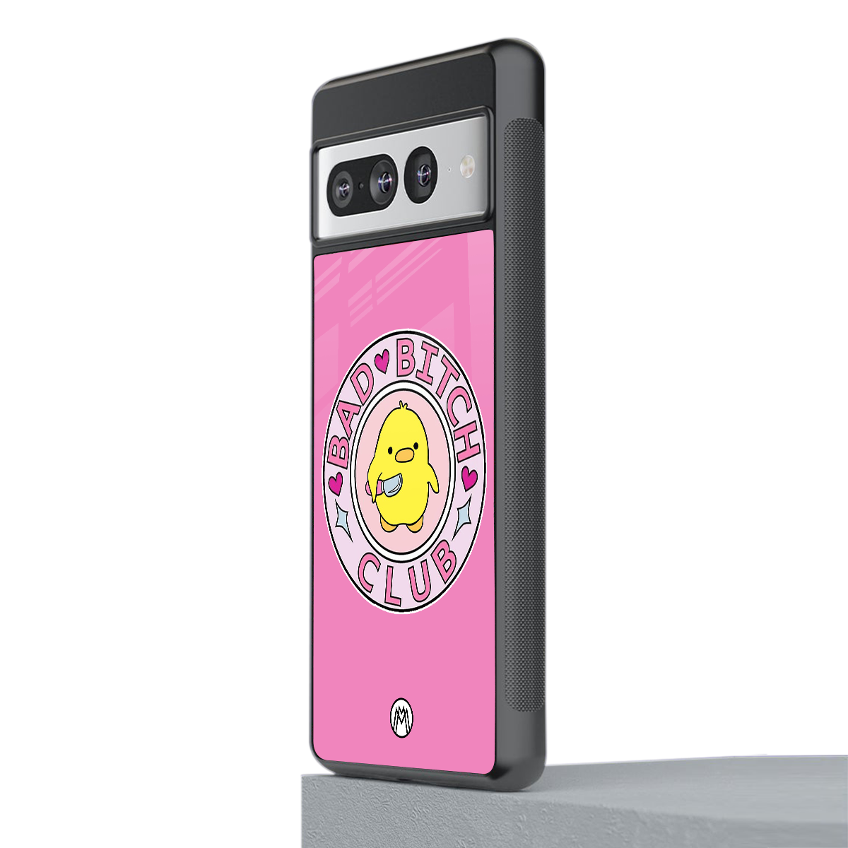 bad bitch club back phone cover | glass case for google pixel 7 pro