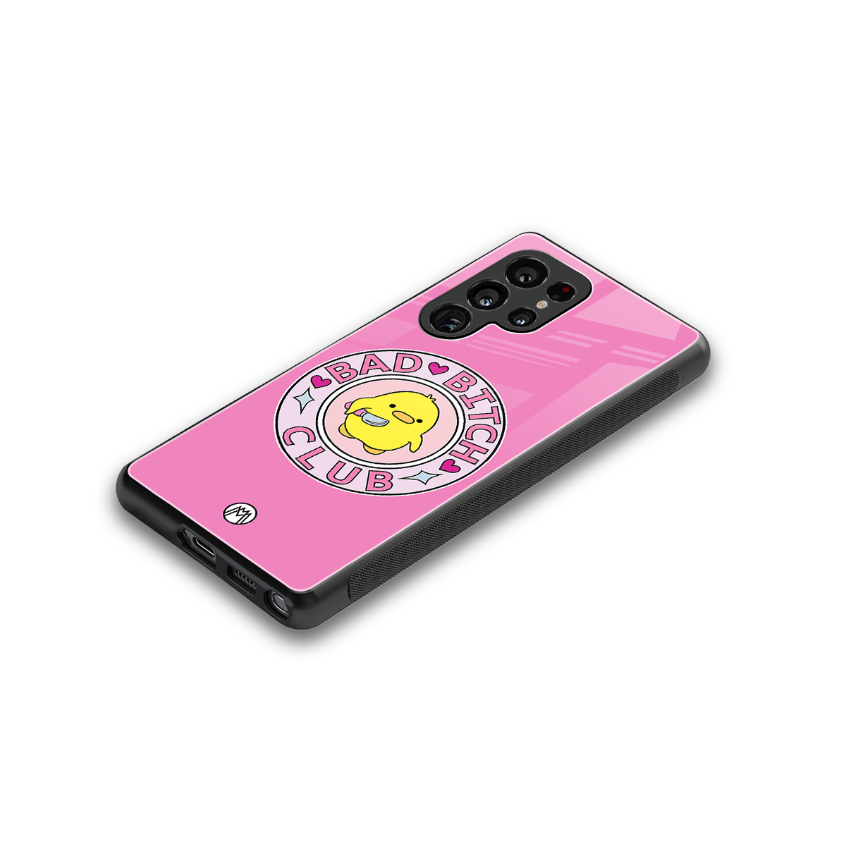 bad bitch club back phone cover | glass case for samsung galaxy s25 ultra