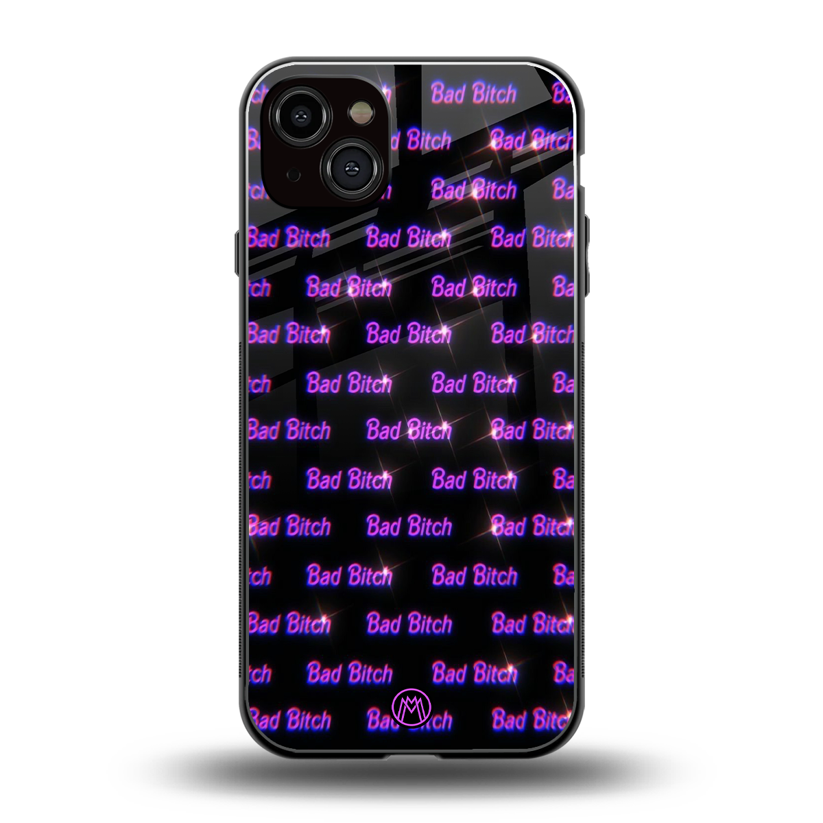bad bitch back phone cover | glass case for iphone 15 plus