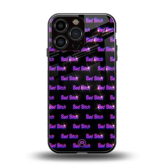 bad bitch back phone cover | glass case for iphone 14 pro max