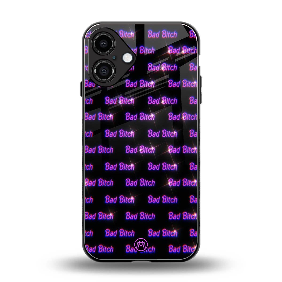 bad bitch back phone cover | glass case for iphone 16 plus