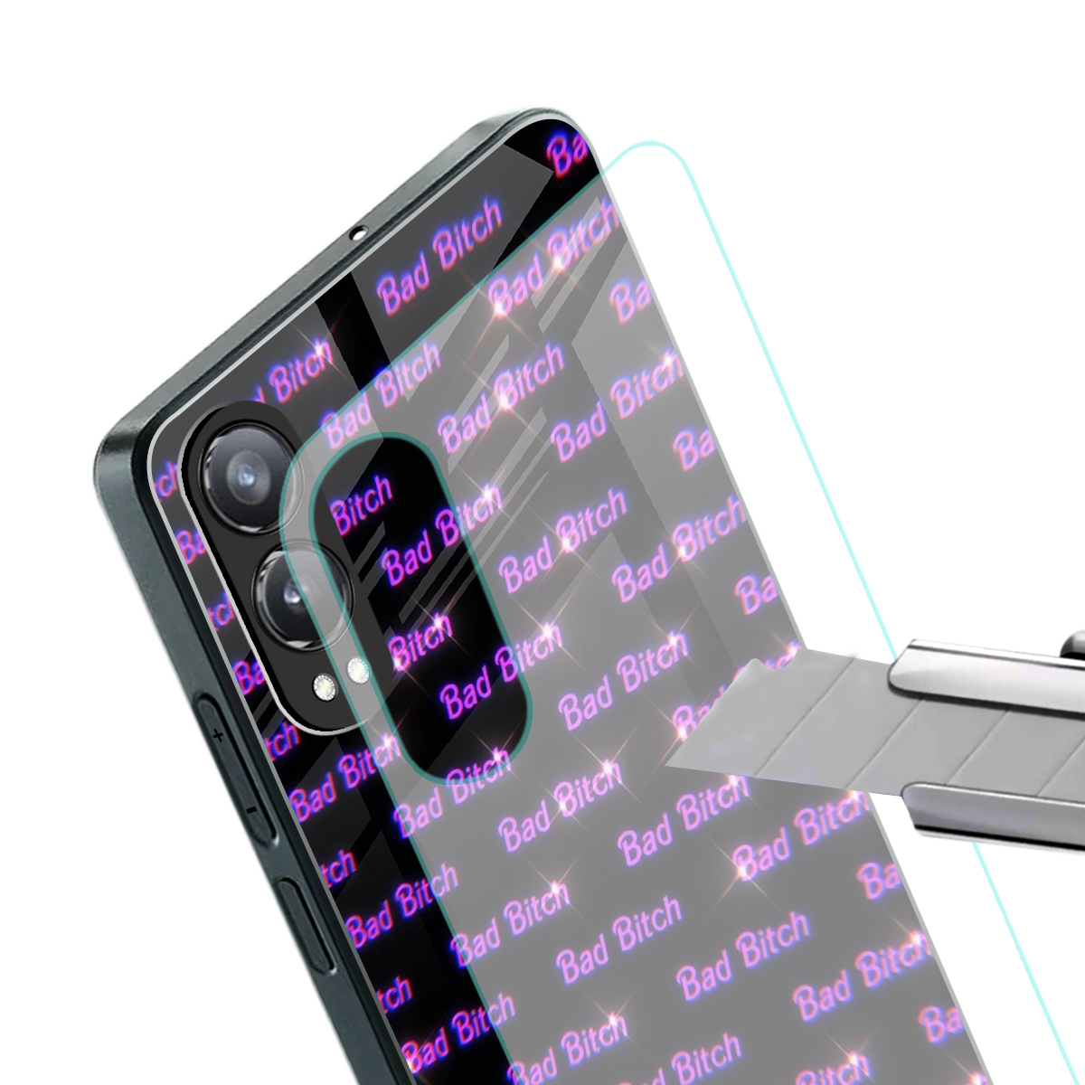 bad bitch back phone cover | glass case for oneplus nord ce 4 lite