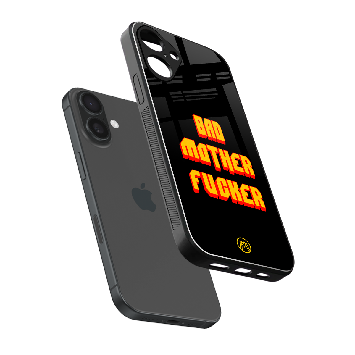 bad motherfcker back phone cover | glass case for iphone 16 plus