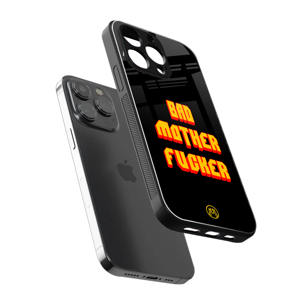 bad motherfcker back phone cover | glass case for iphone 16 pro max