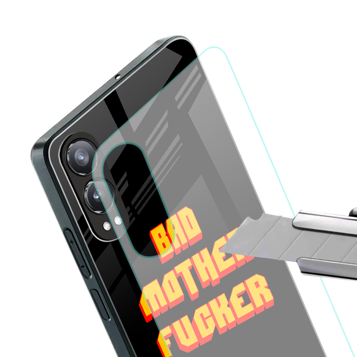 bad motherfcker back phone cover | glass case for oneplus nord ce 4 lite