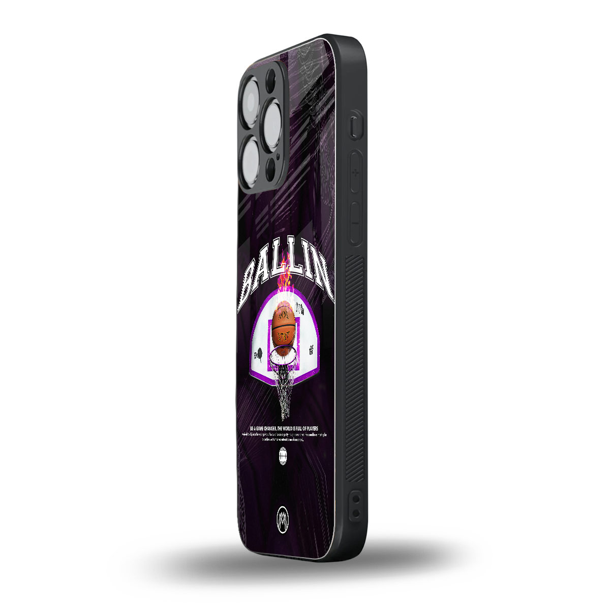 ballin back phone cover | glass case for iphone 14 pro max