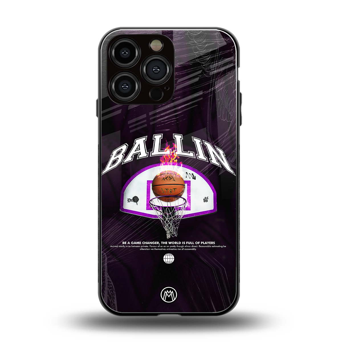 ballin back phone cover | glass case for iphone 16 pro max