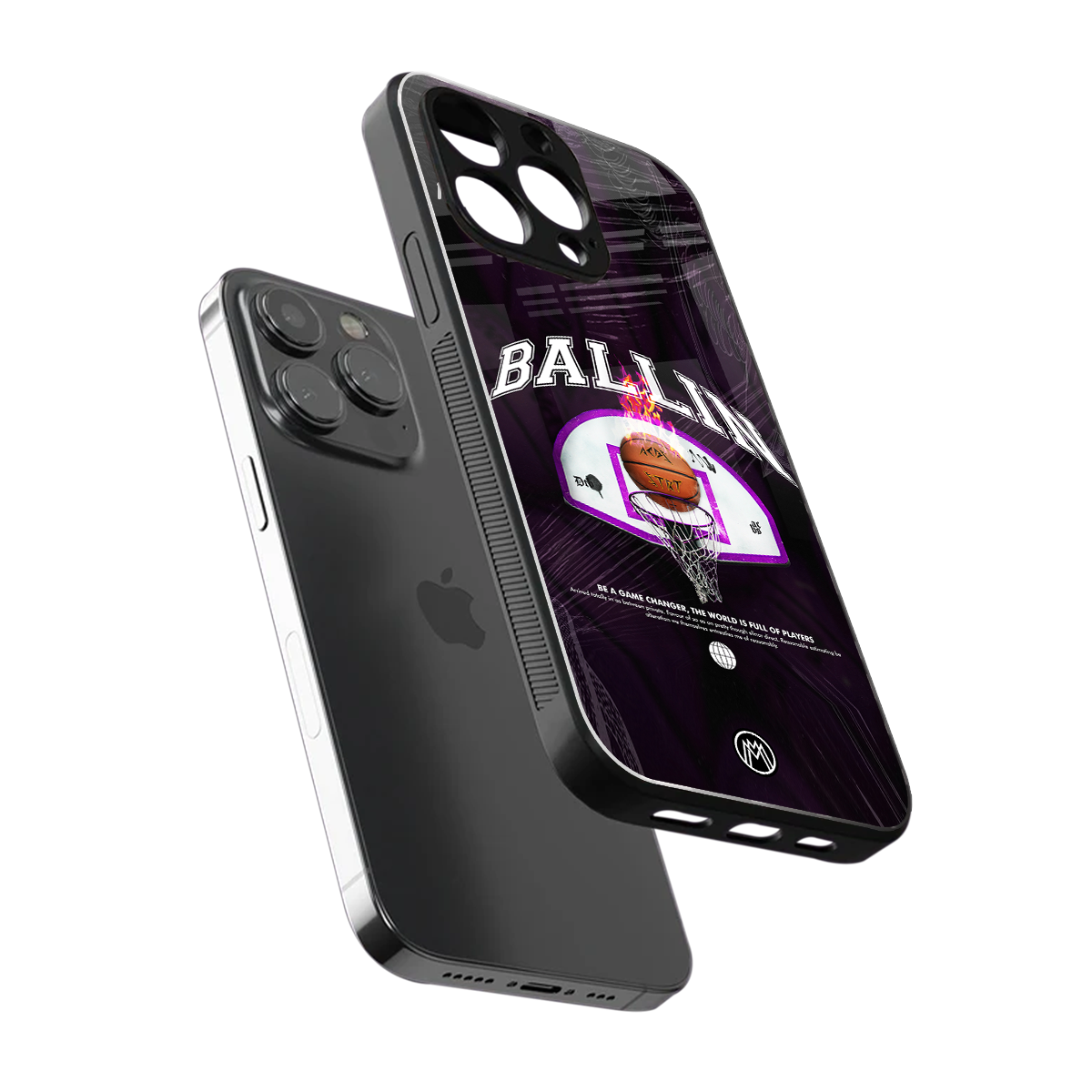 ballin back phone cover | glass case for iphone 16 pro max