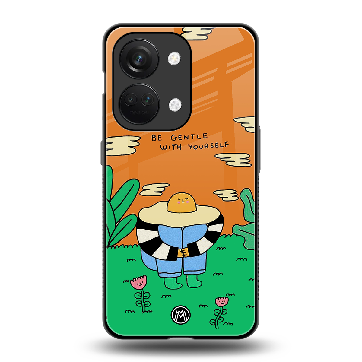 be gentle with yourself back phone cover | glass case for oneplus nord 3