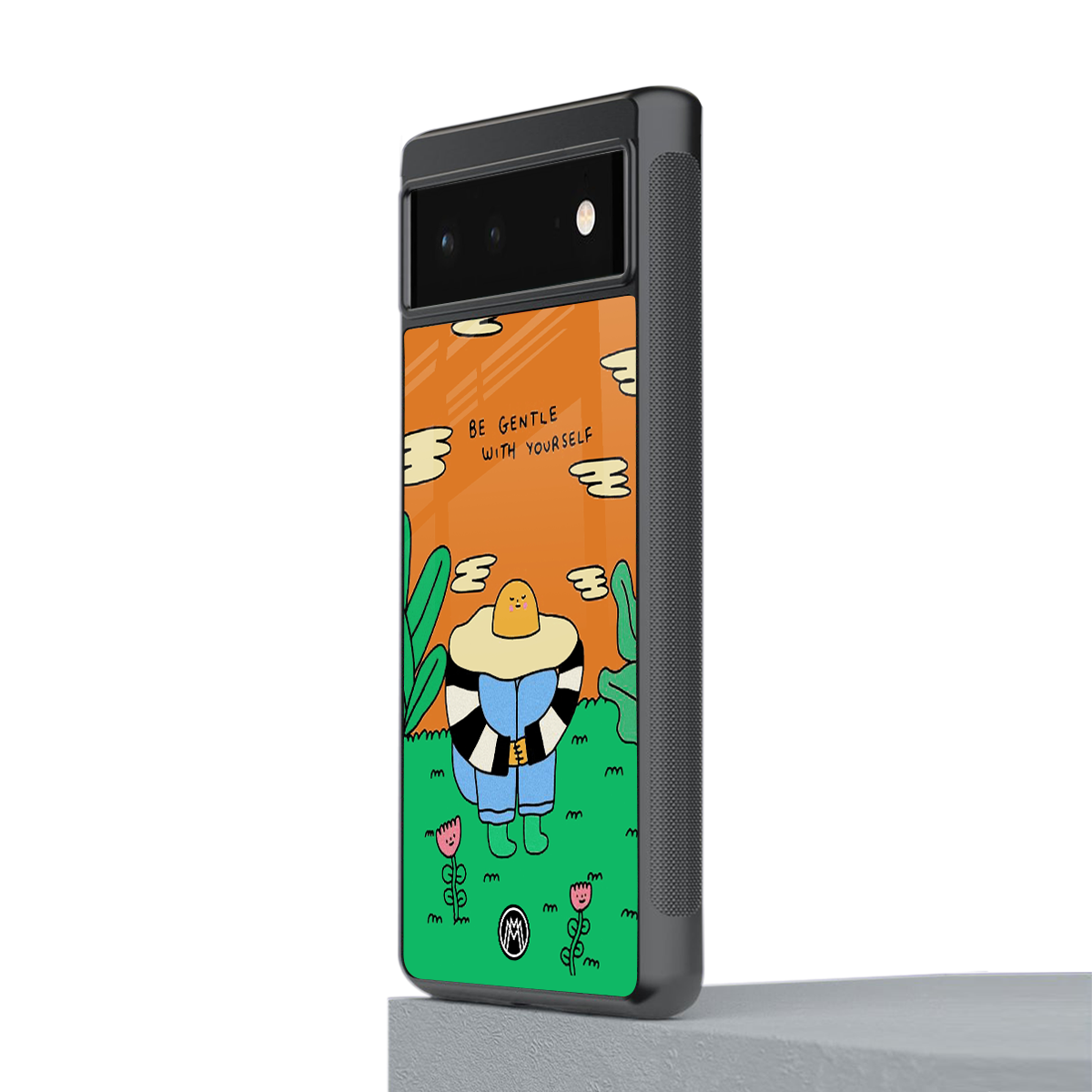 be gentle with yourself back phone cover | glass case for Google Pixel 6A
