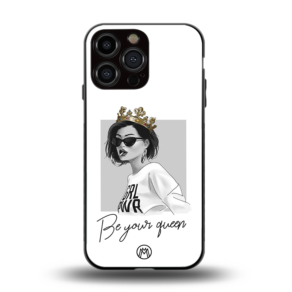 be your queen back phone cover | glass case for iphone 16 pro max