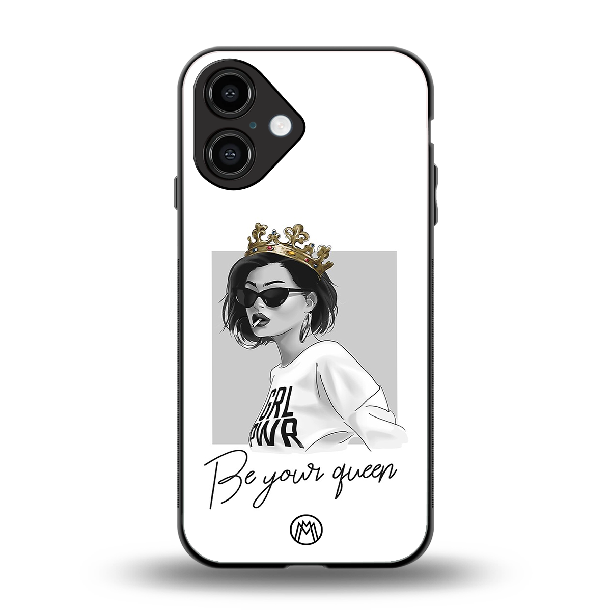 be your queen back phone cover | glass case for iphone 16