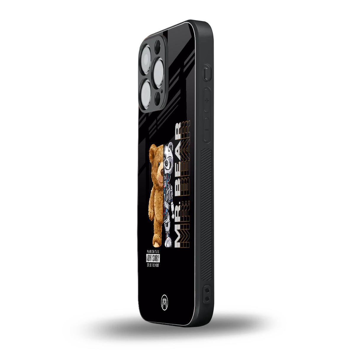 bear pal back phone cover | glass case for iphone 16 pro max