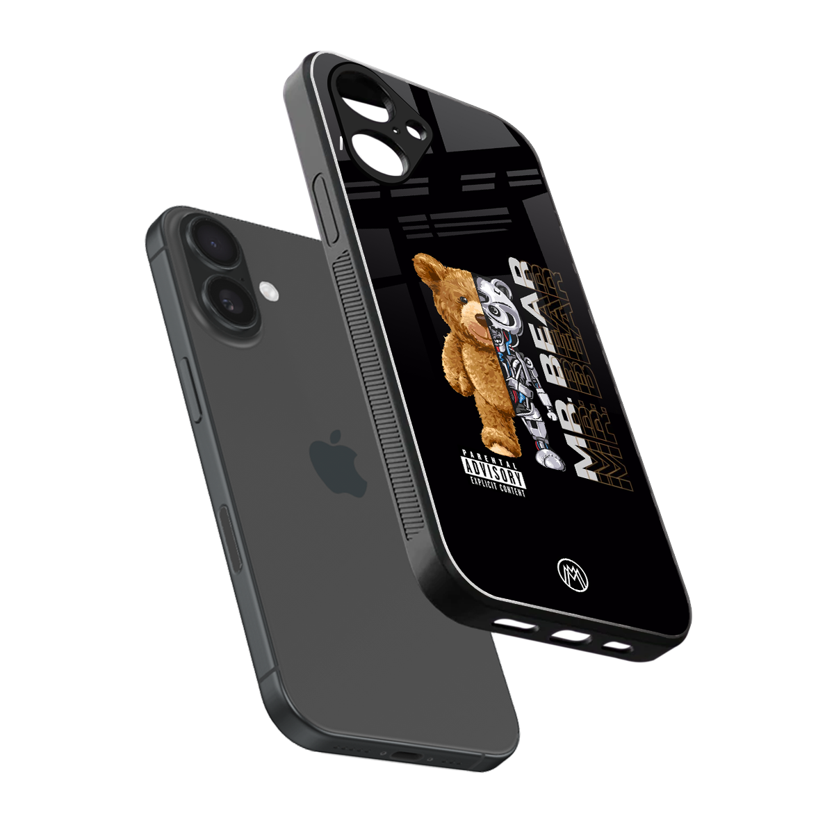 bear pal back phone cover | glass case for iphone 16