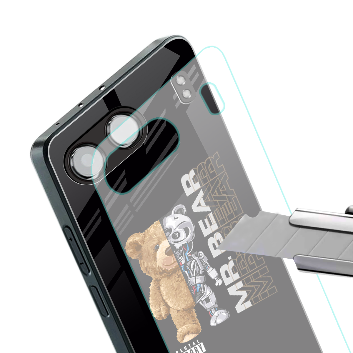 bear pal back phone cover | glass case for oneplus nord 4
