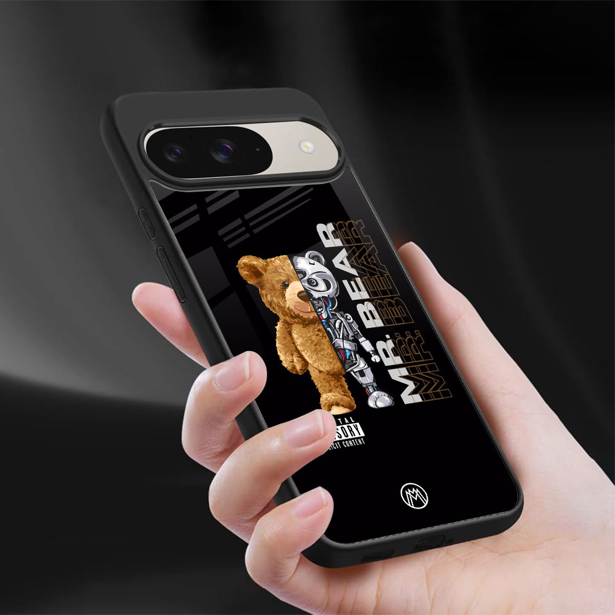 bear pal back phone cover | glass case for google pixel 9