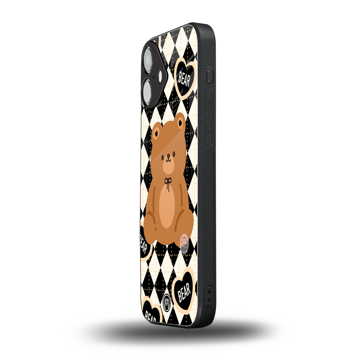 bear uniform pattern back phone cover | glass case for iphone 16 plus