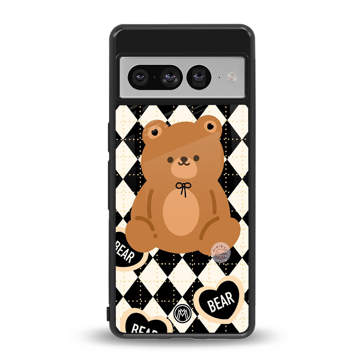 bear uniform pattern back phone cover | glass case for google pixel 7 pro