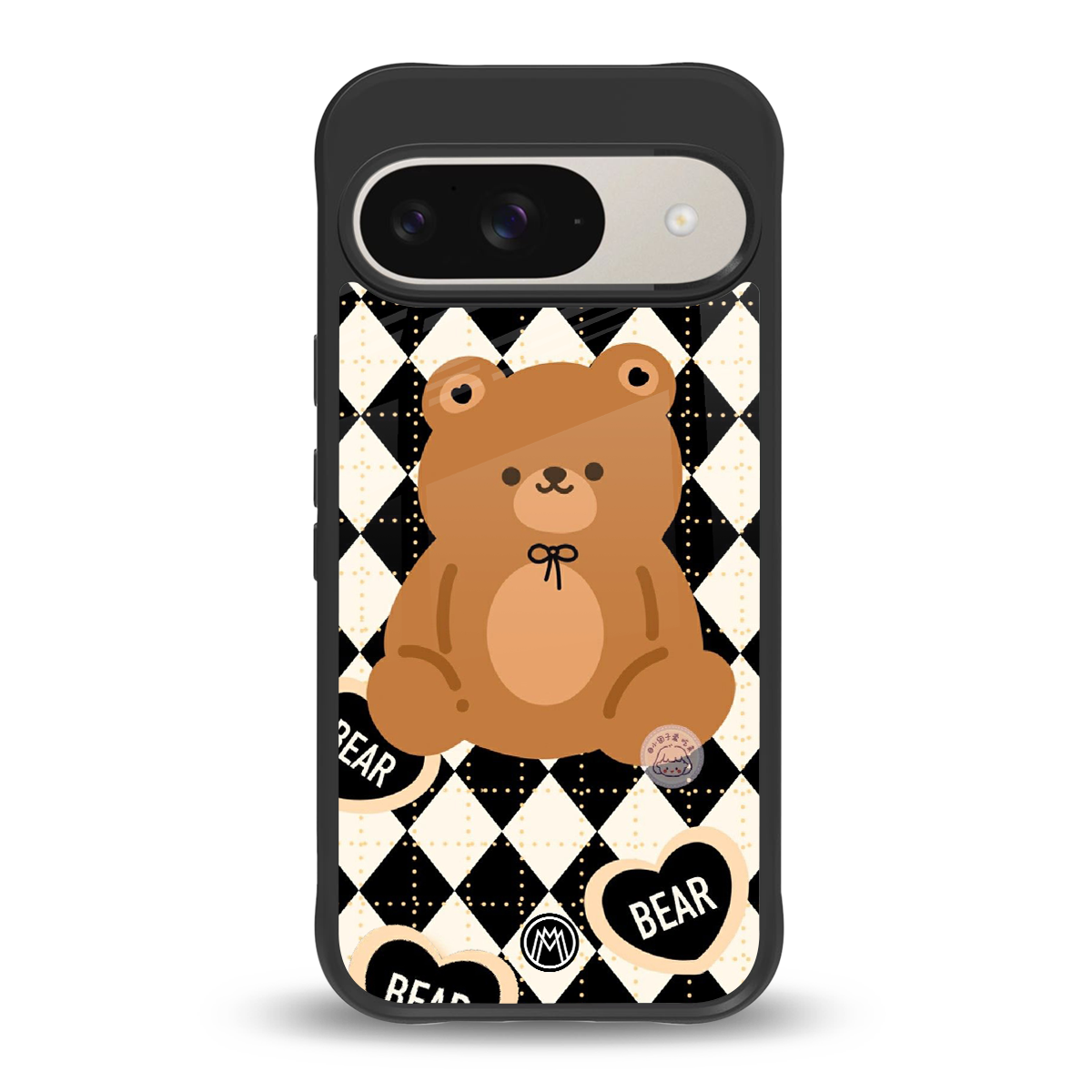bear uniform pattern back phone cover | glass case for google pixel 9