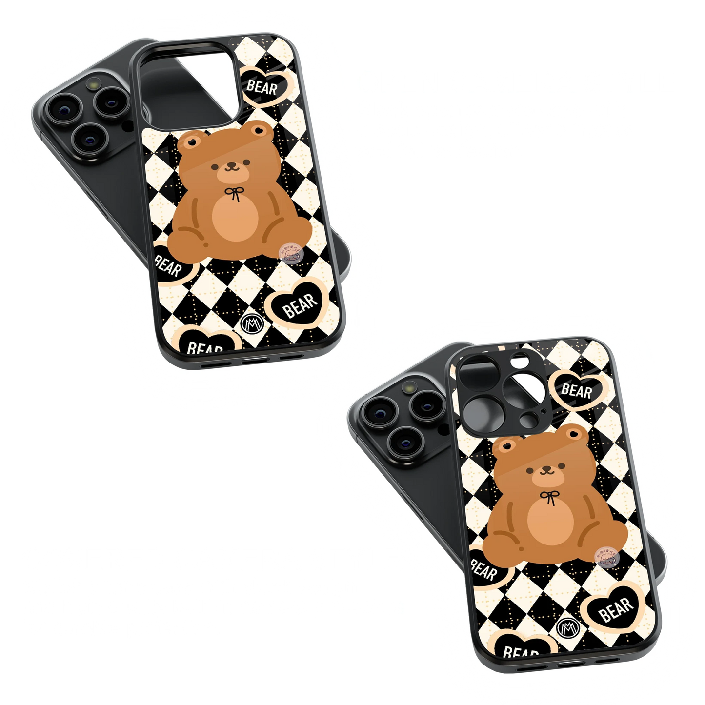 Trendy Glass Back Mobile Case for iPhone, Samsung, Redmi, OnePlus, Google Pixel, Motorola