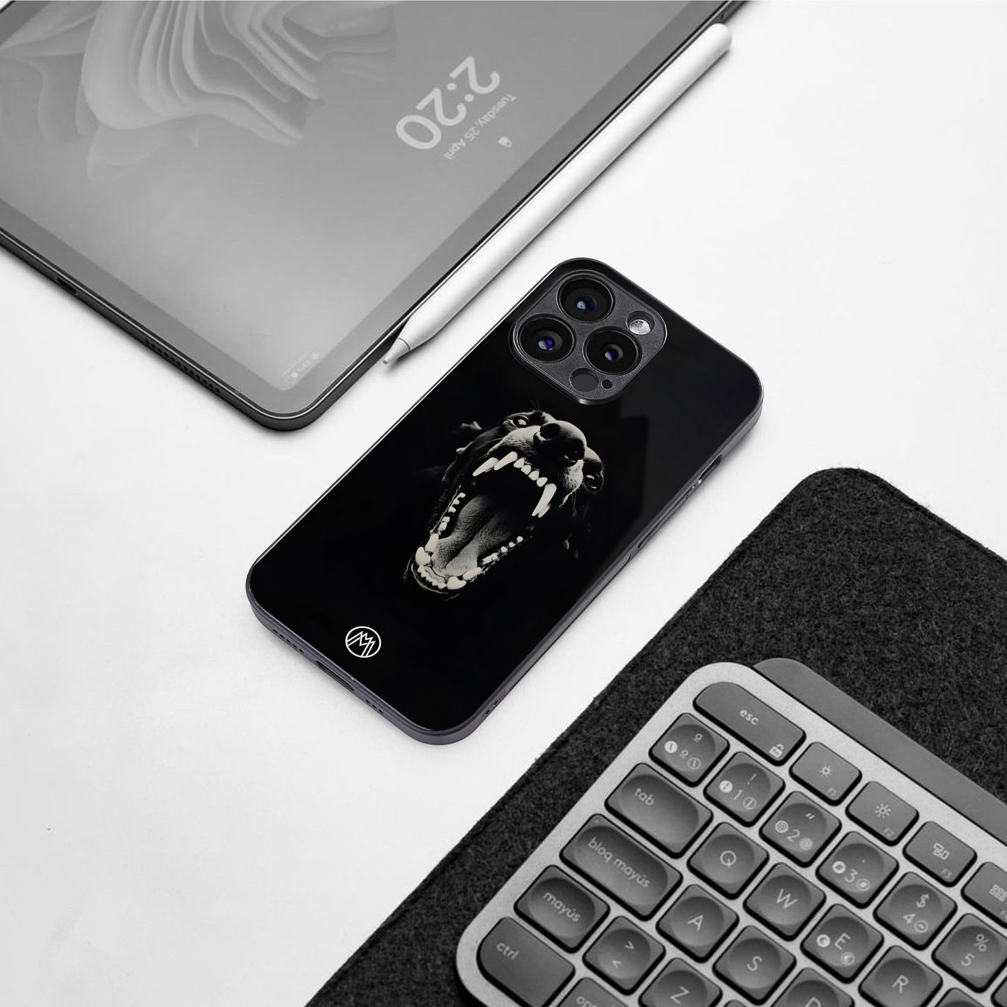 beast back phone cover | glass case for iphone 16 pro max