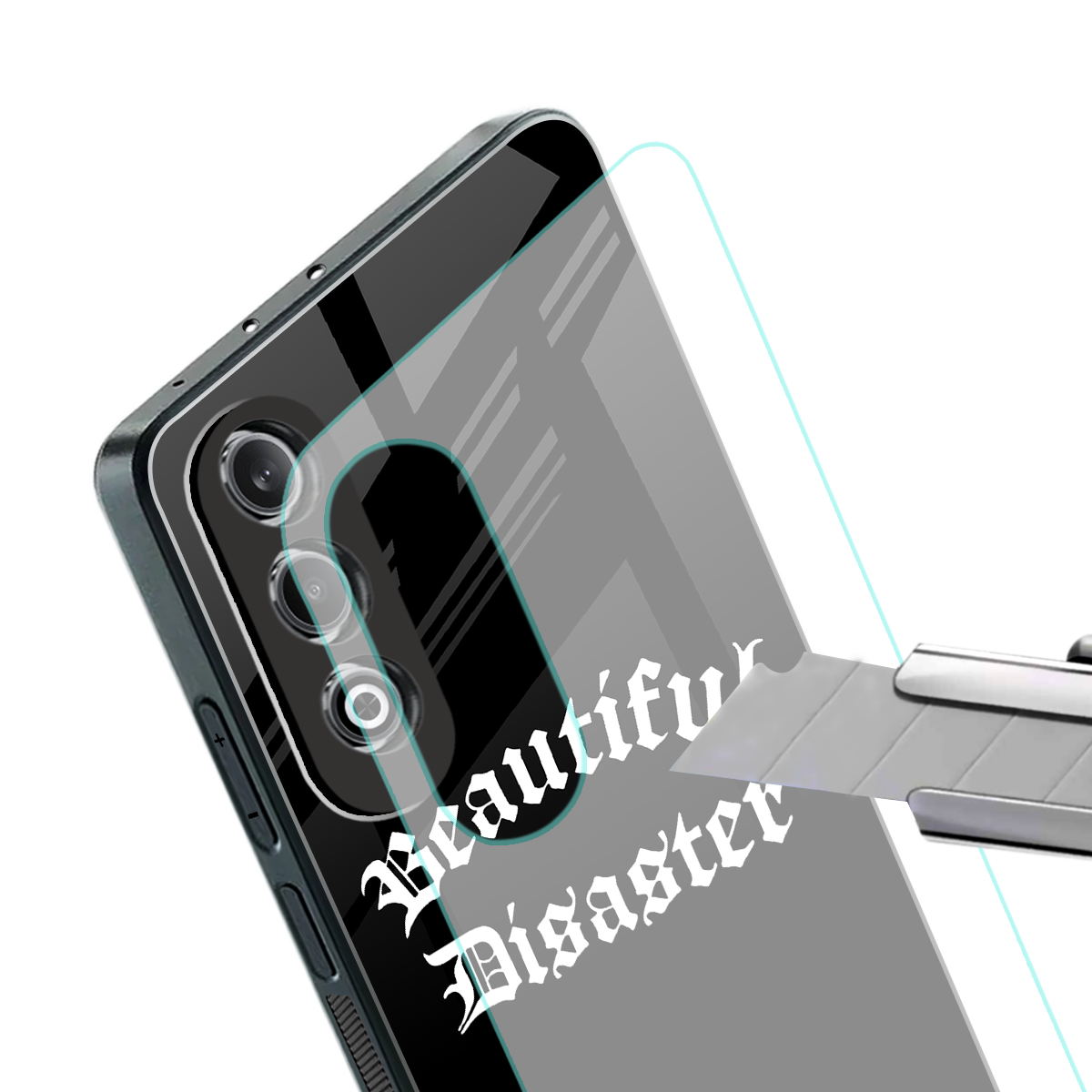 beautiful disaster back phone cover | glass case for oneplus nord ce 4