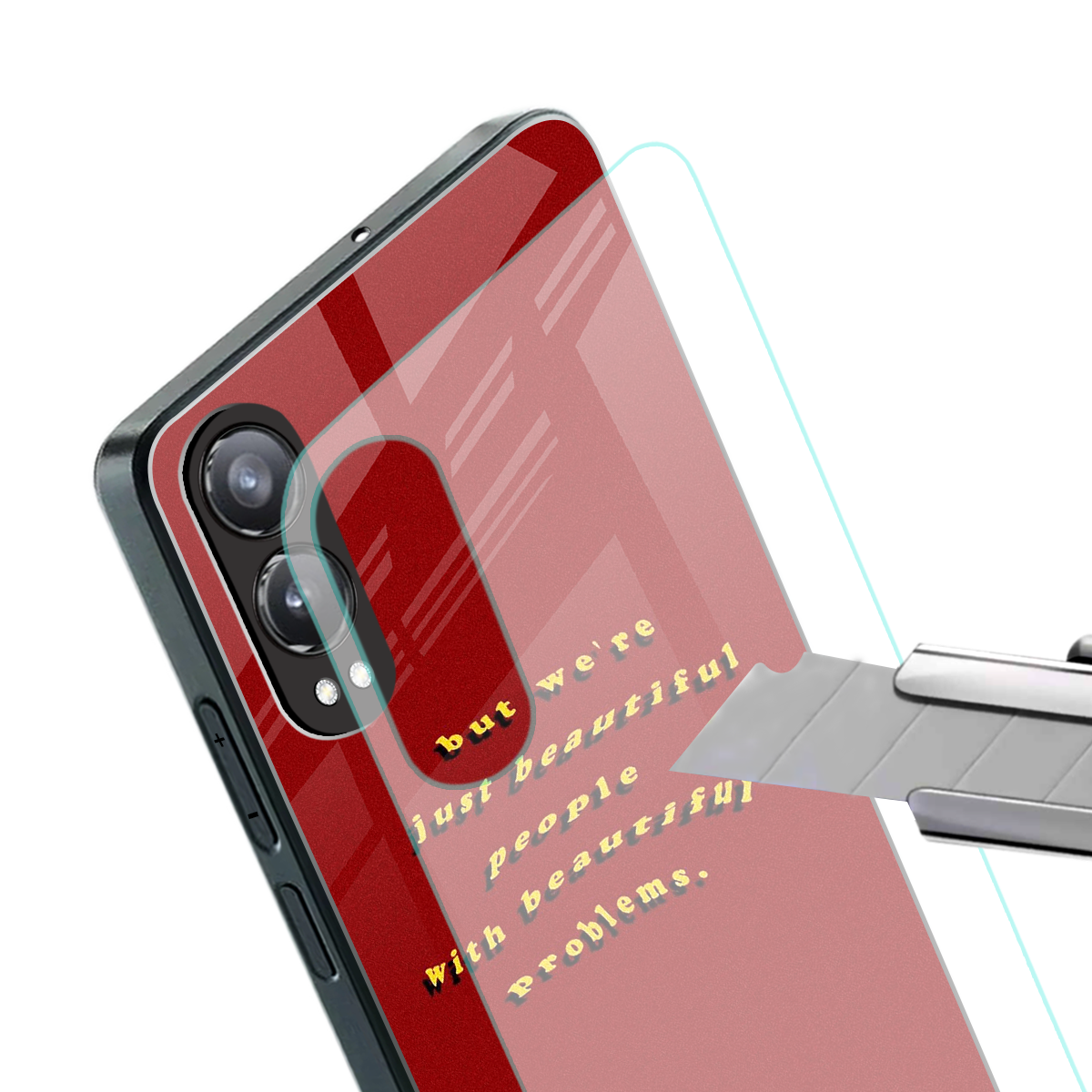 beautiful people with beautiful problems back phone cover | glass case for oneplus nord ce 4 lite