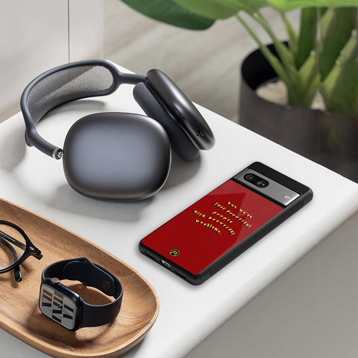 beautiful people with beautiful problems back phone cover | glass case for iphone 13 pro max