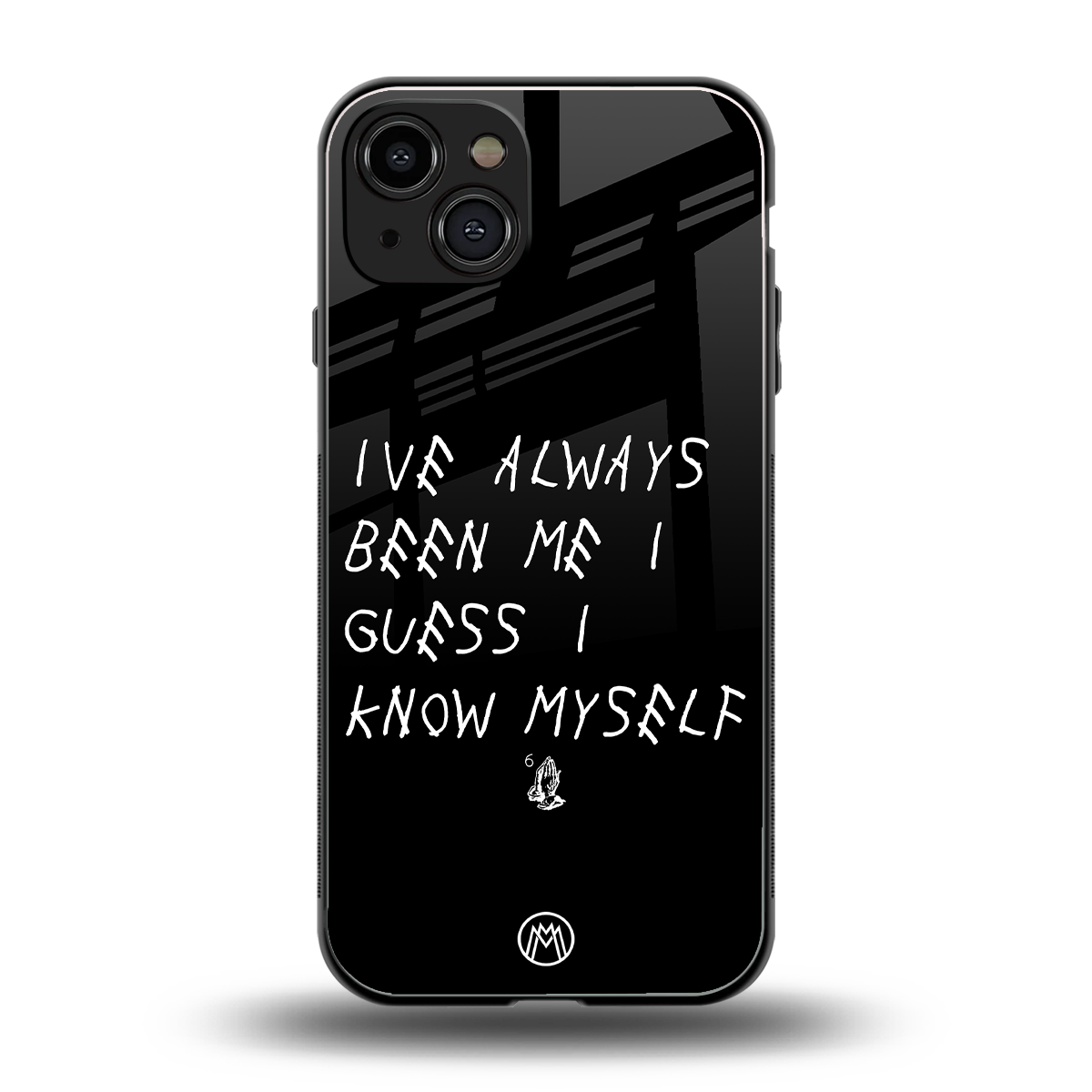 being myself back phone cover | glass case for iphone 15