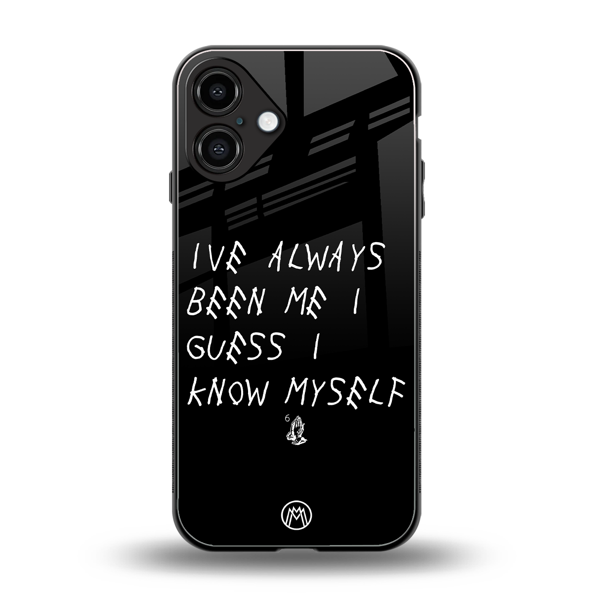 being myself back phone cover | glass case for iphone 16 plus