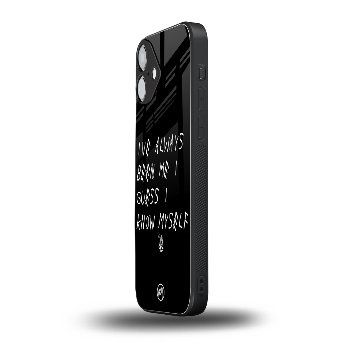 being myself back phone cover | glass case for iphone 16 plus