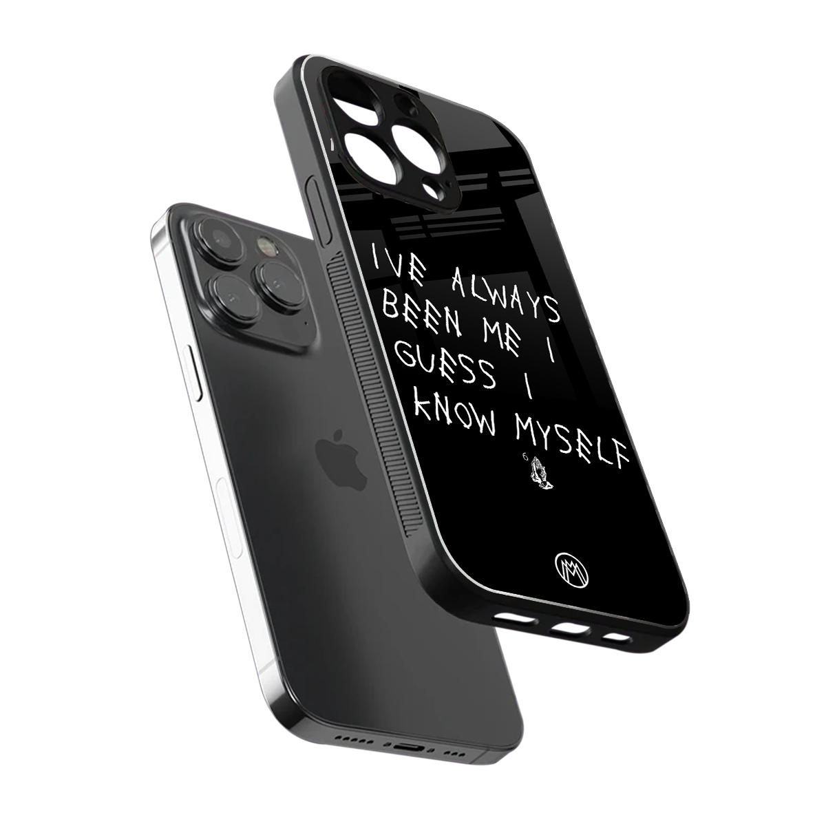 being myself back phone cover | glass case for iphone 16 pro max