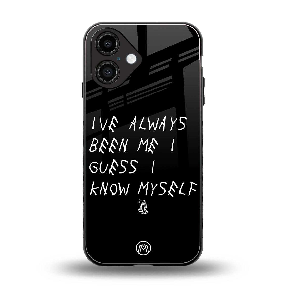 being myself back phone cover | glass case for iphone 16