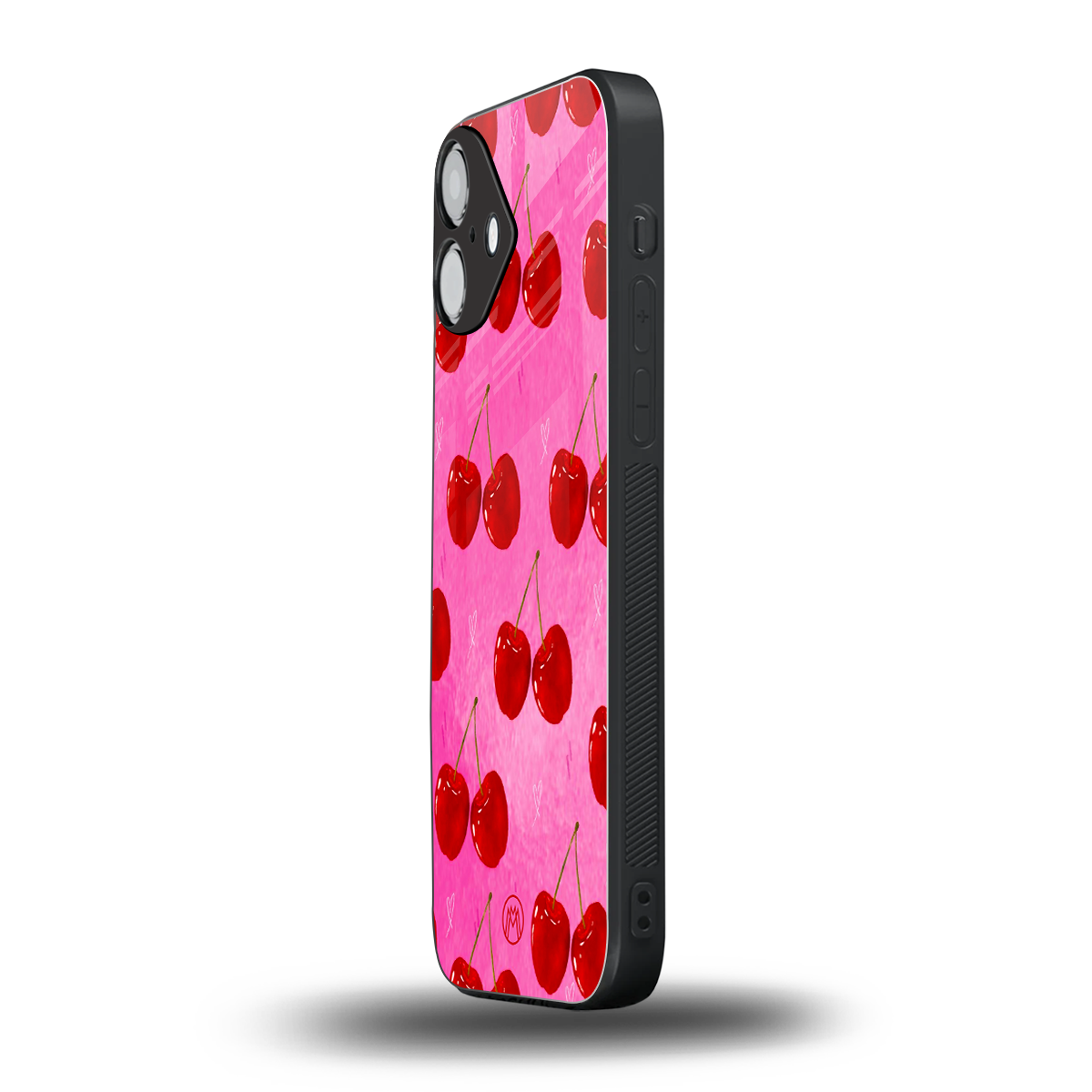 berry blush back phone cover | glass case for iphone 16 plus