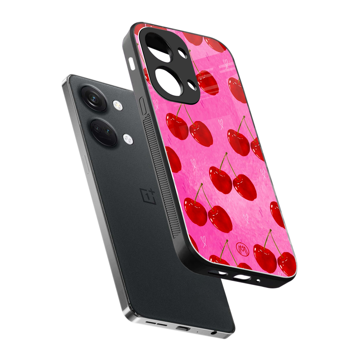 berry blush back phone cover | glass case for oneplus nord 3