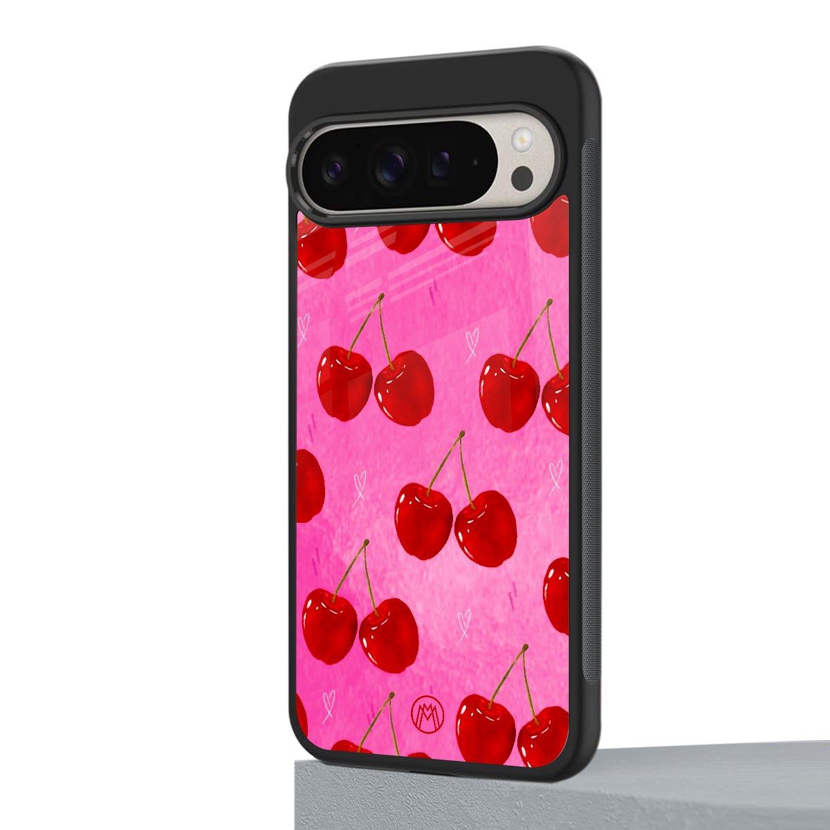 berry blush back phone cover | glass case for google pixel 9 pro