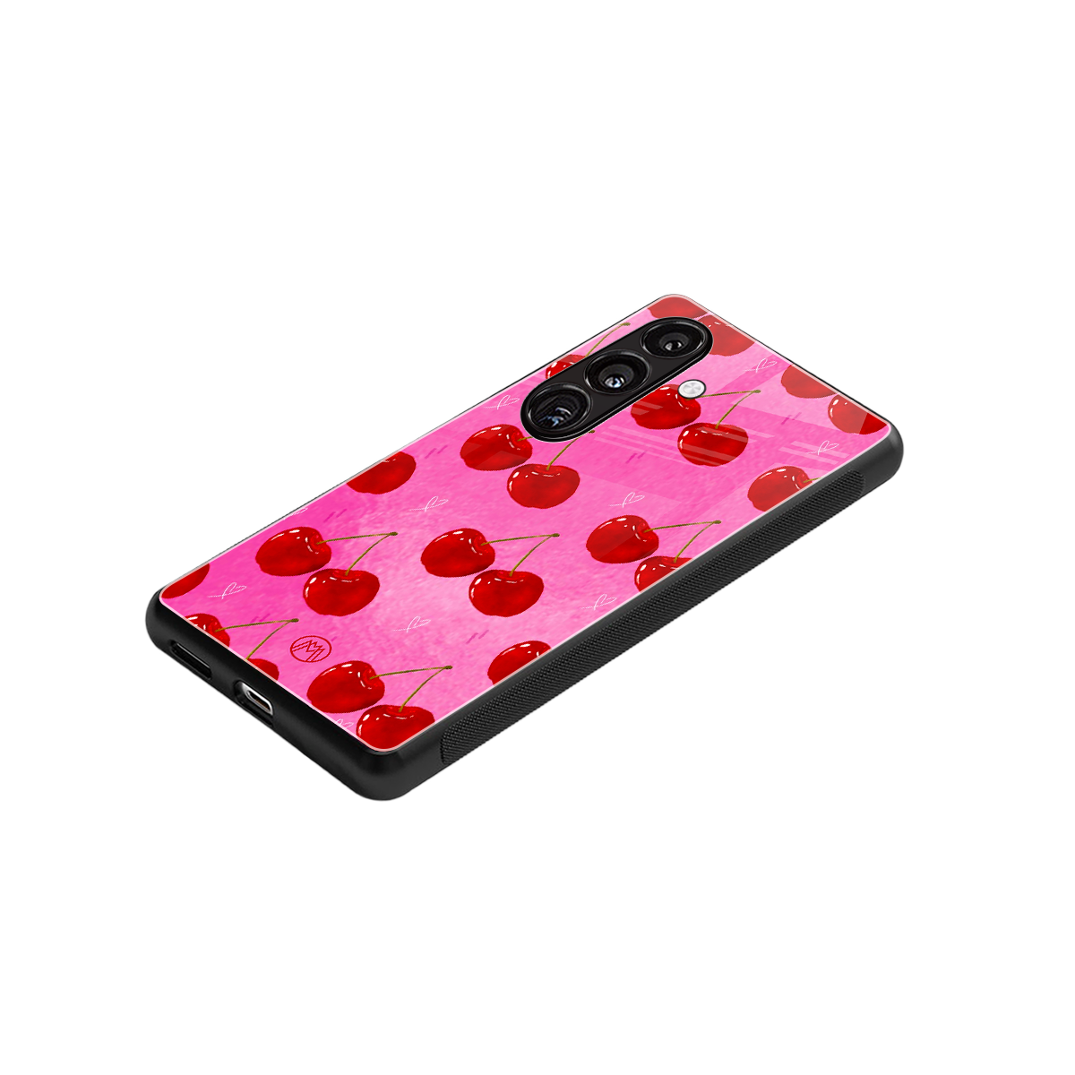 berry blush back phone cover | glass case for samsung galaxy s24 fe