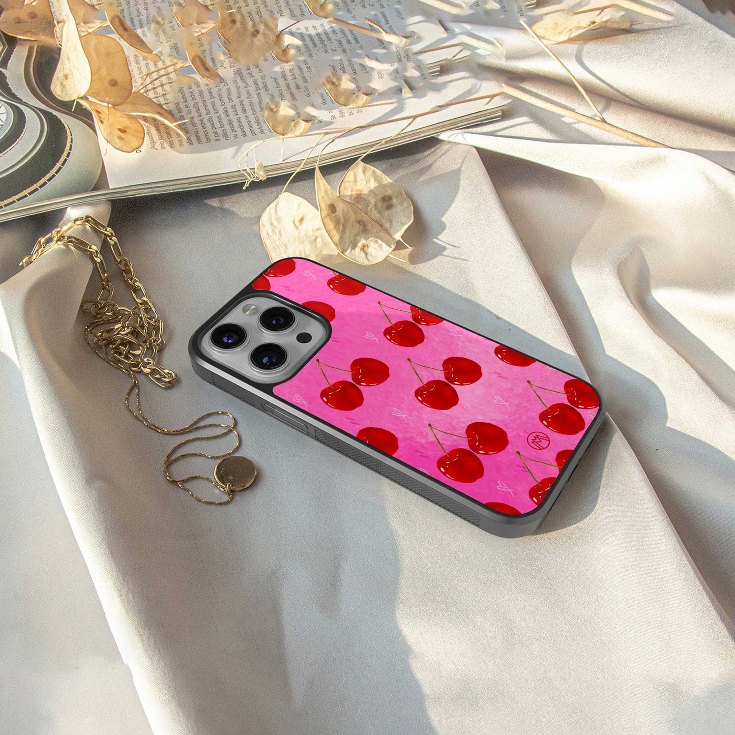 berry blush back phone cover | glass case for samsung galaxy s24 ultra