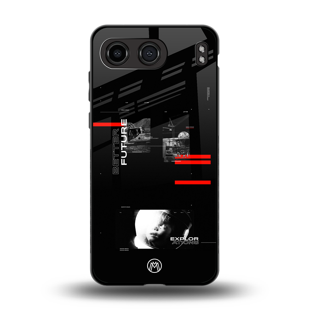 better future dark aesthetic back phone cover | glass case for oneplus nord 4