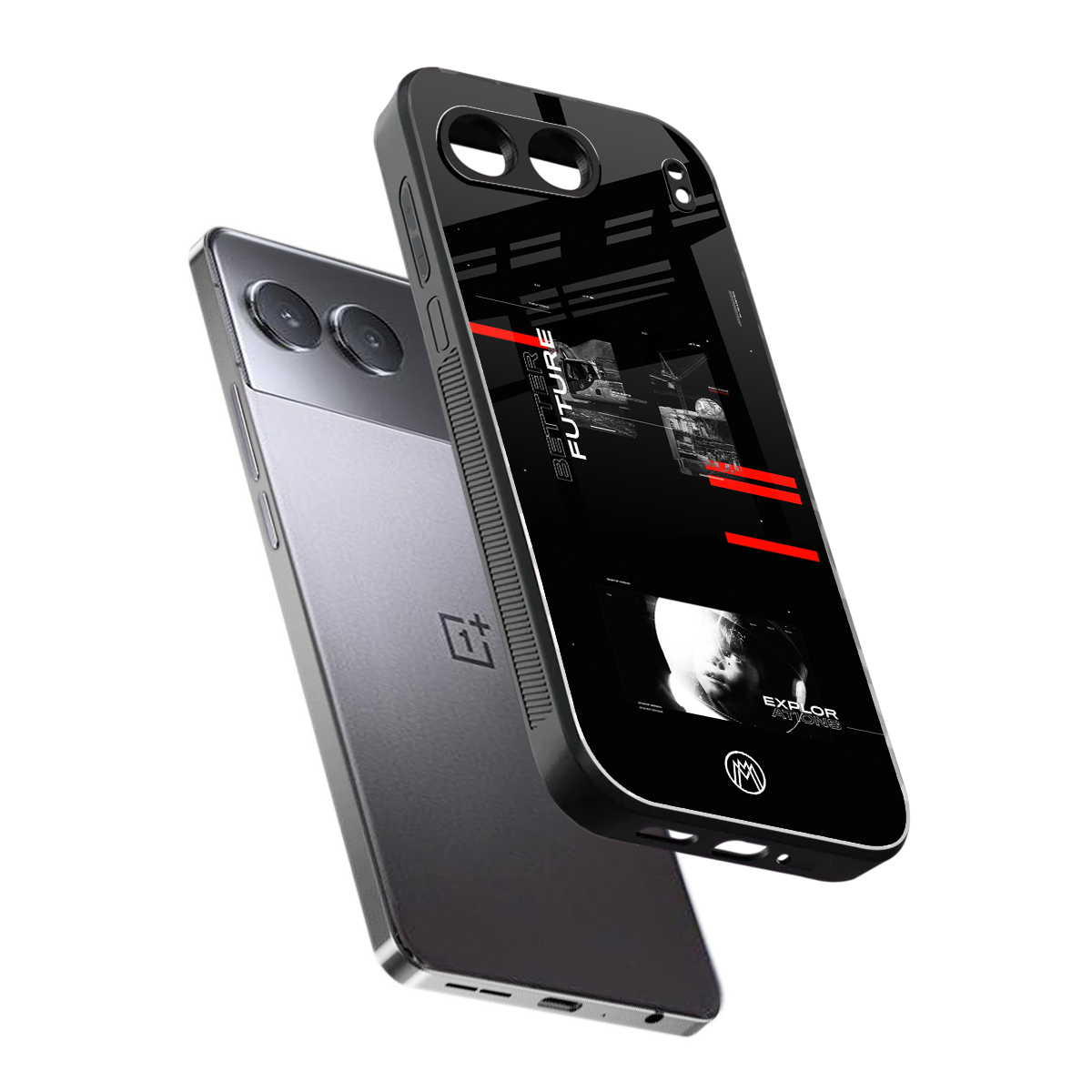 better future dark aesthetic back phone cover | glass case for oneplus nord 4