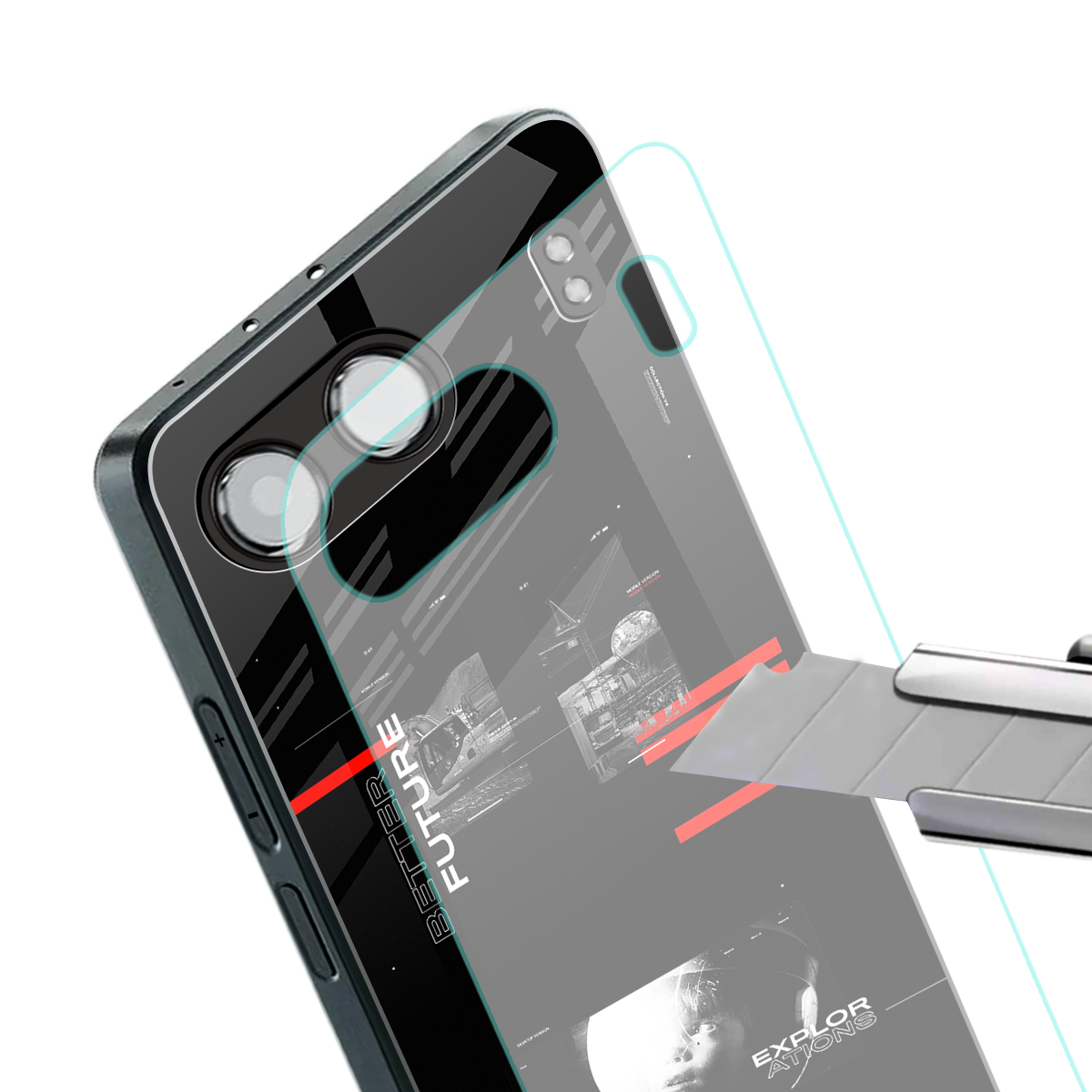 better future dark aesthetic back phone cover | glass case for oneplus nord 4