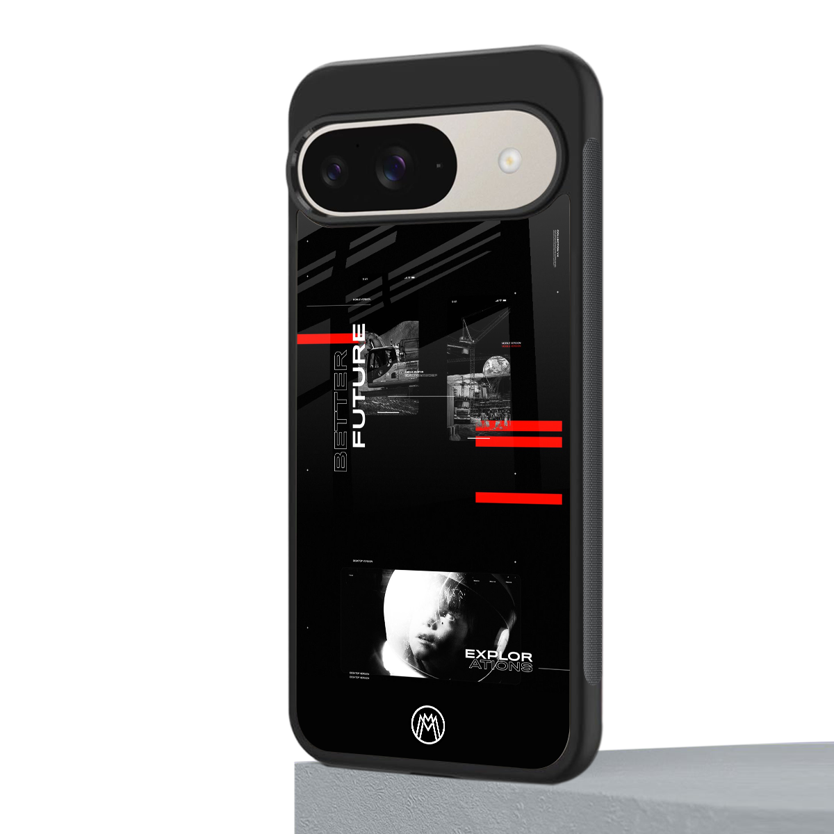better future dark aesthetic back phone cover | glass case for google pixel 9