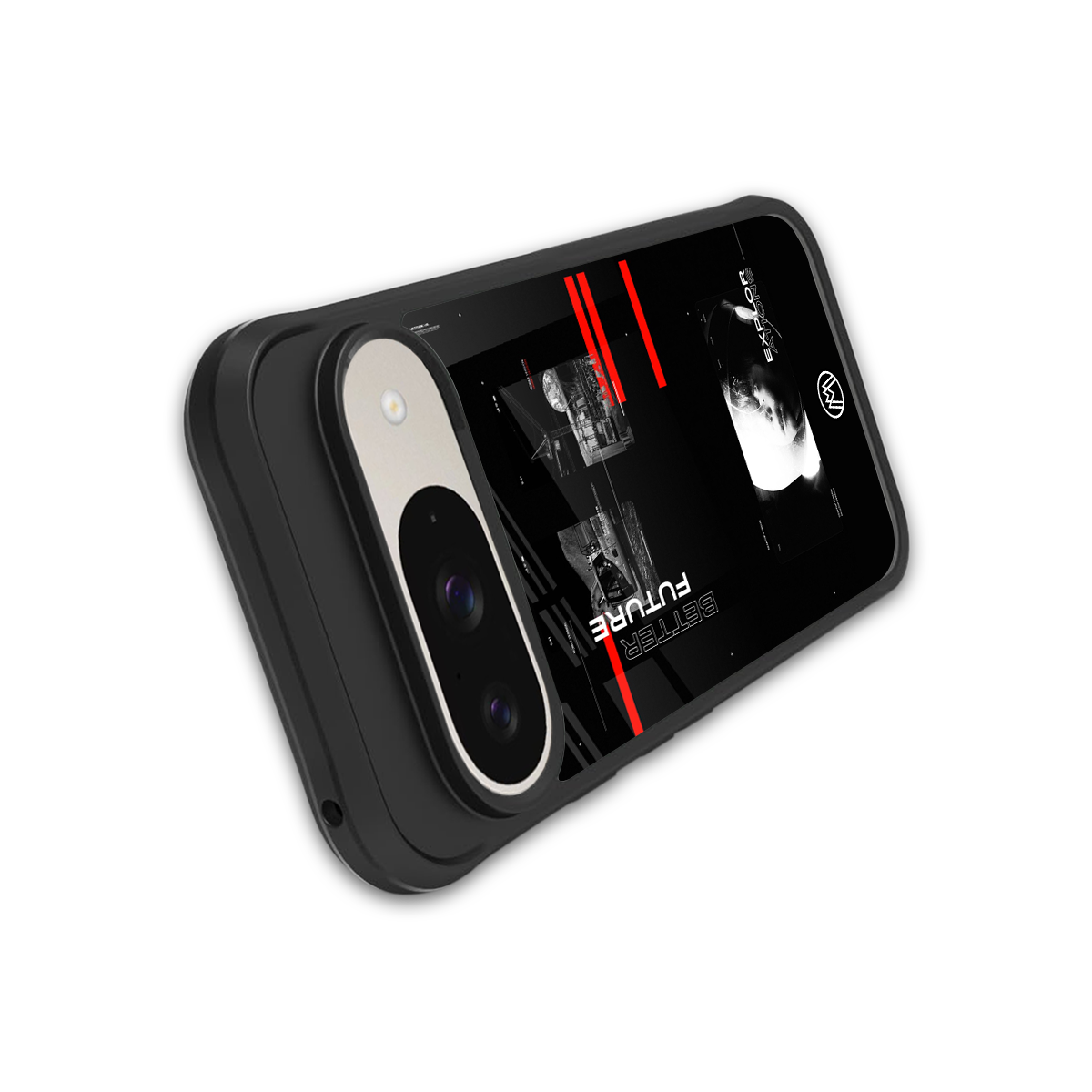 better future dark aesthetic back phone cover | glass case for google pixel 9