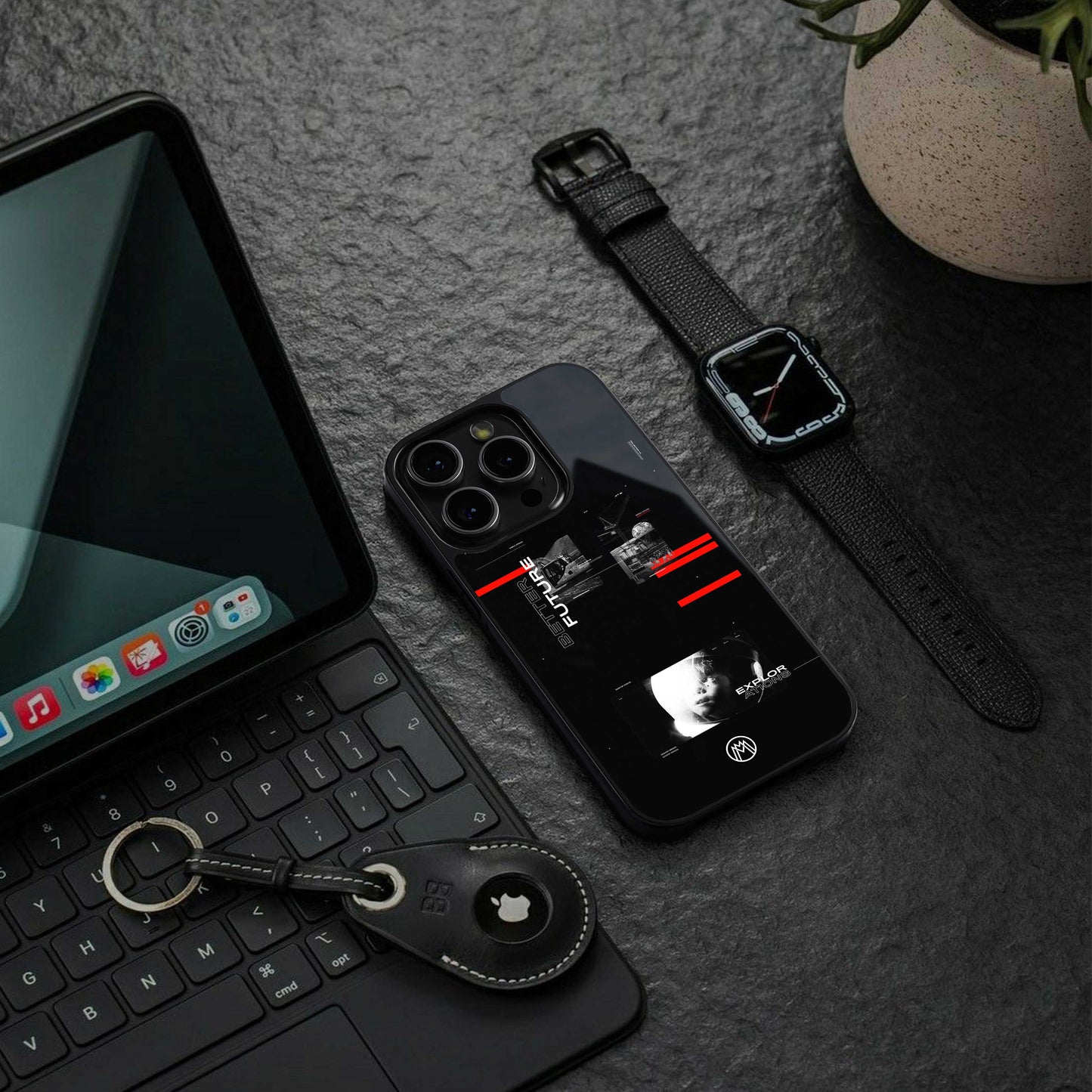 better future dark aesthetic back phone cover | glass case for iphone 13 pro max