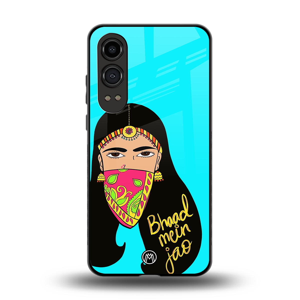 bhaad mein jao back phone cover | glass case for oneplus nord ce 4 lite