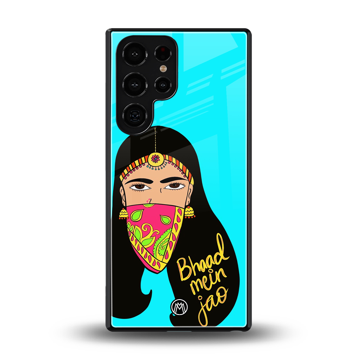bhaad mein jao back phone cover | glass case for samsung galaxy s25 ultra
