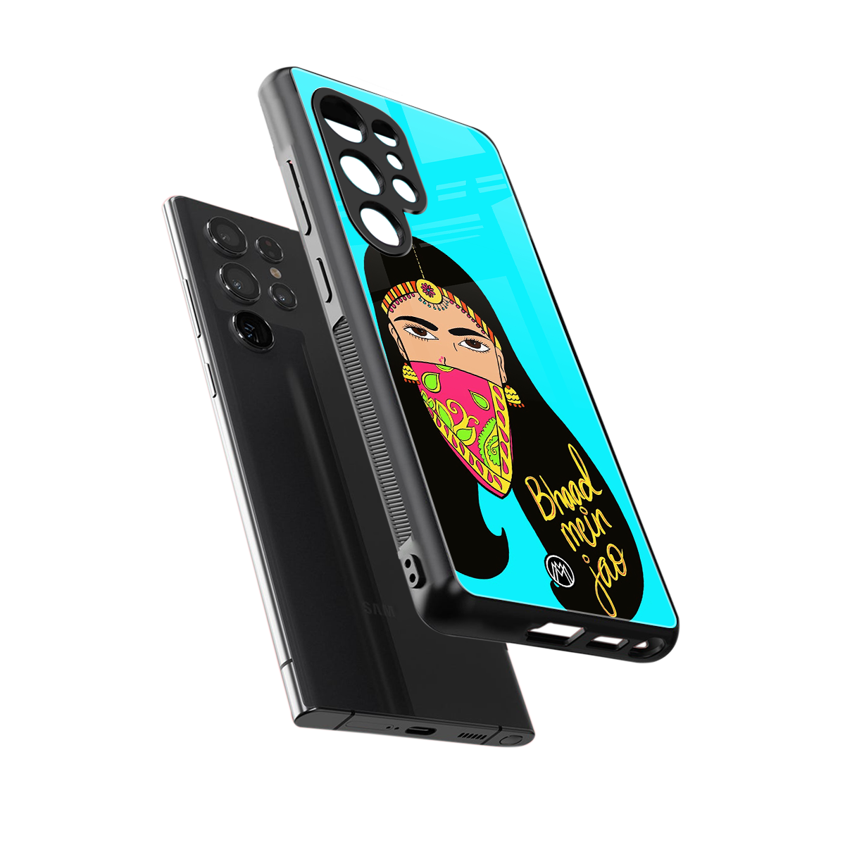 bhaad mein jao back phone cover | glass case for samsung galaxy s25 ultra