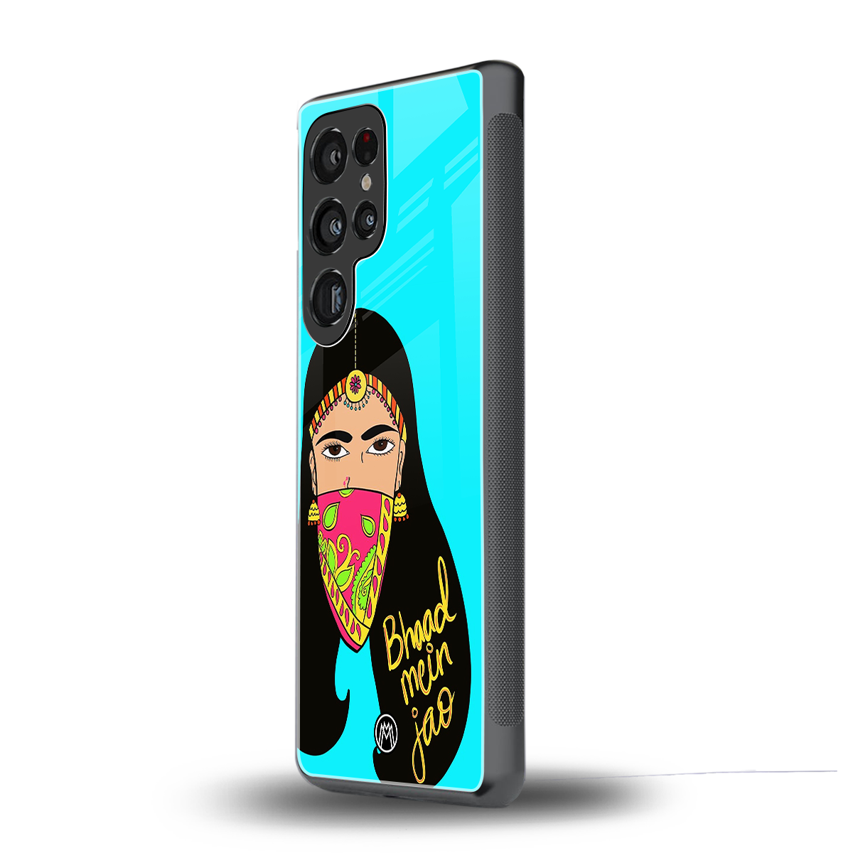 bhaad mein jao back phone cover | glass case for samsung galaxy s25 ultra